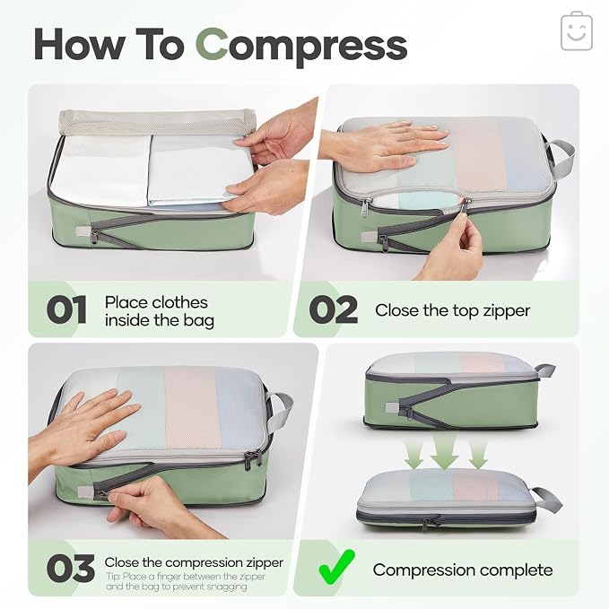 Veken 9/11 Set Compression Packing Cubes - Image 3