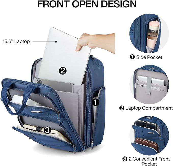 Hanke Softside Expandable Underseat Carry On Luggage - Image 5