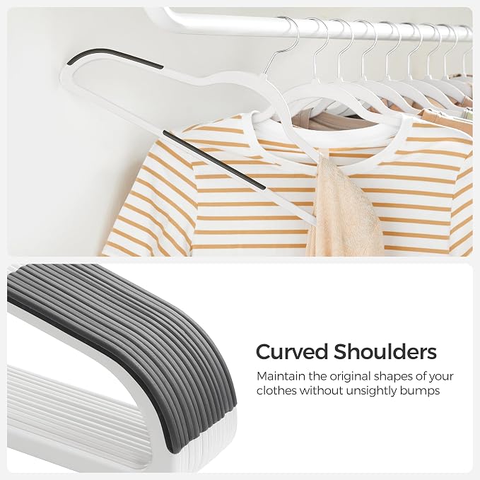 SONGMICS Clothes Hangers, Space-Saving, 0.2 Inches Thick, 17.7 Inches Wide - Image 5