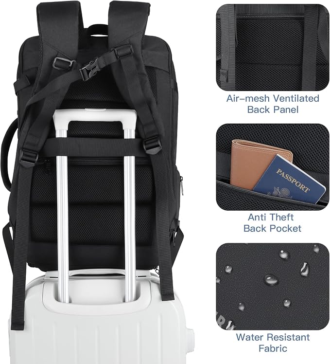 Carry On Backpack, 50L Travel Backpack, Luggage Backpack TSA Flight Approved - Image 7