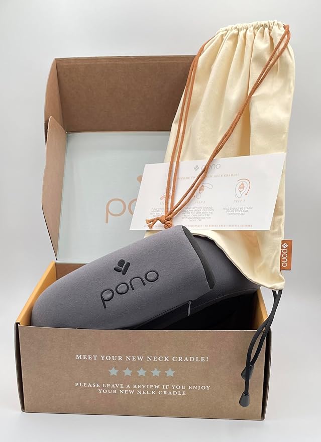 Pono Neck Cradle Travel Pillow: Memory Foam, Ergonomic 360° Adjustable Support - Image 2