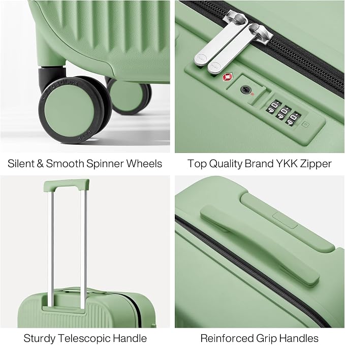 mixi 24 Inch Checked Luggage PC Hardshell Suitcases - Image 4