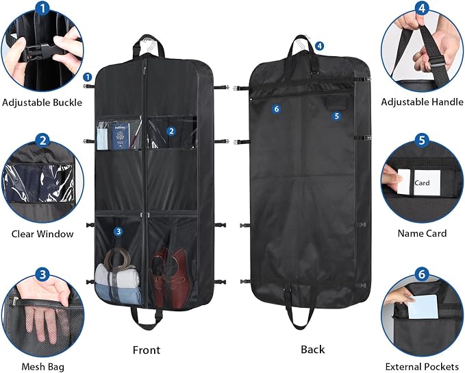 Zilink Heavy Duty Garment Bags for Travel - Image 3
