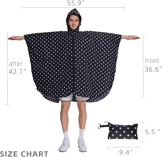 Cloak raincoat Unisex poncho Adult hooded men and women - Image 3