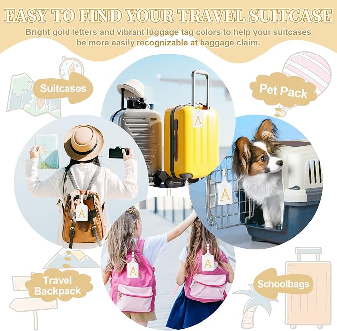 Personalized Initial Luggage Tags - Image 6