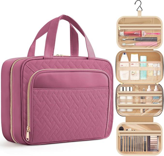 HOTOR Travel Toiletry Bag for Women & Men, Waterproof Makeup Bag by HOTOR