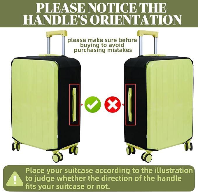 Clear Luggage Cover Protectors For Suitcases, Elastic Transparent waterproof - Image 5