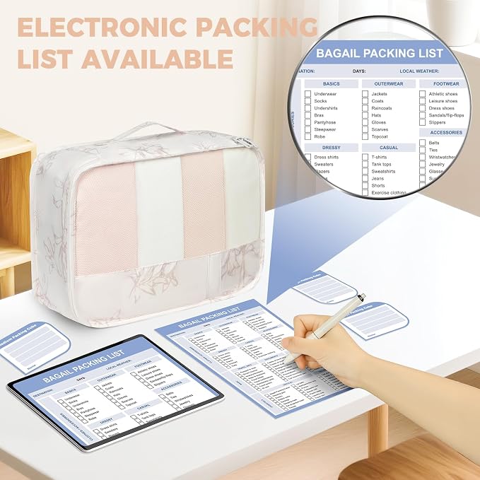 BAGAIL 9 Set Packing Cubes Luggage Packing Organizers - Image 3