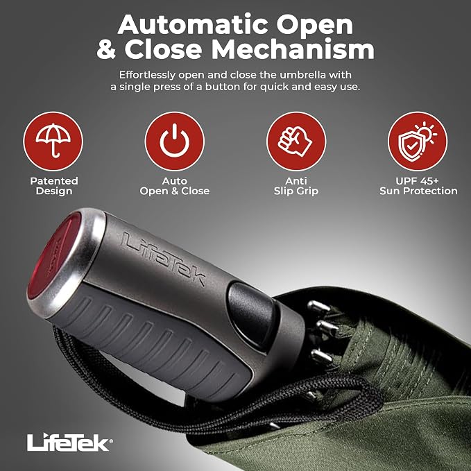 LifeTek Premium Travel Umbrella - Image 3