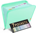 Sooez 7 Pockets Accordion File Organizer, Zipper Expanding File Folder by Sooez