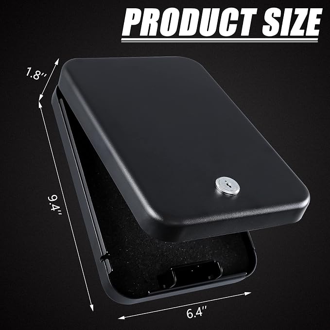 Dalmbox Gun Safe for Pistols Small Handgun Lock Box - Image 2