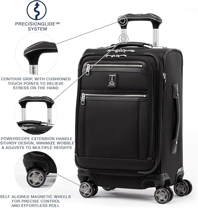 Travelpro Platinum Elite Softside Expandable Carry on Luggage, 8 Wheel Spinner - Image 2