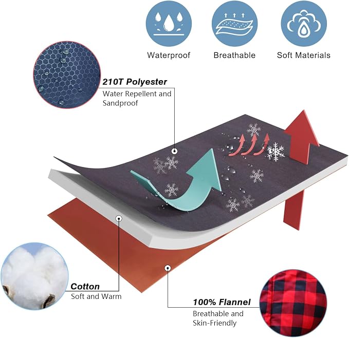 0 Degree Sleeping Bag Cotton Flannel Winter Cold Weather - Image 4