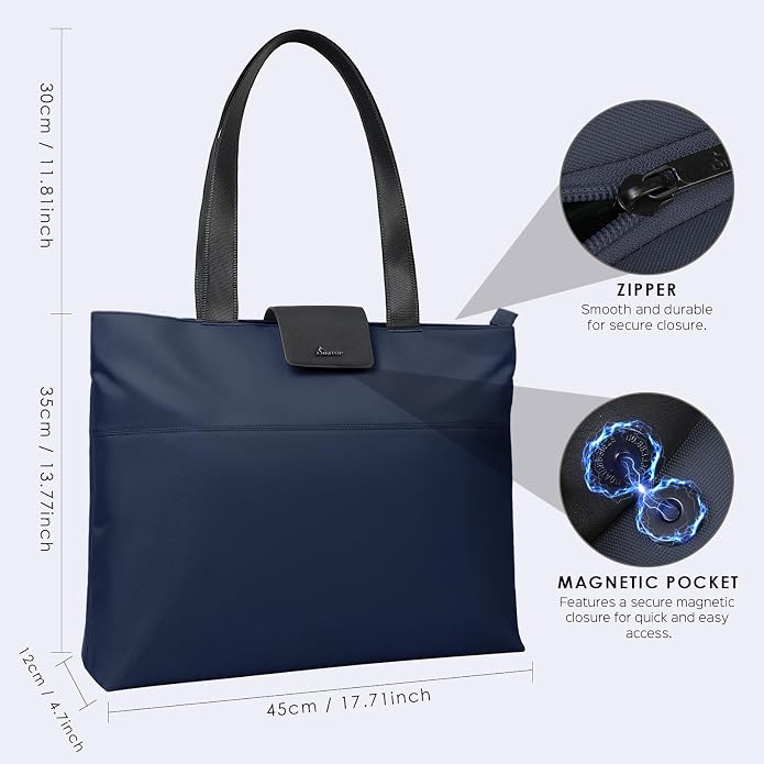 SIMTOP Tote Bag for Women with Magnetic Pocket Water Resistant Polyester 16.2" - Image 3