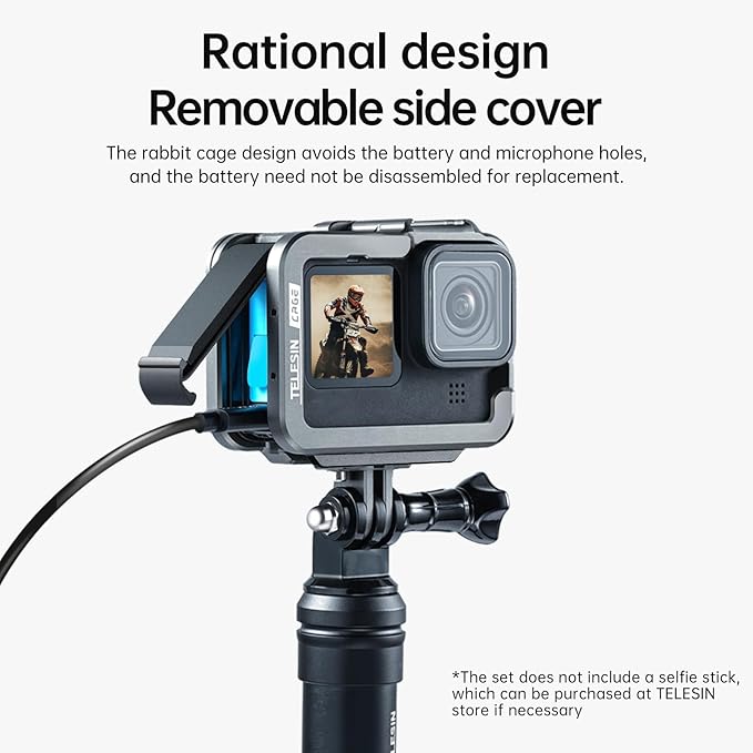 TELESIN Aluminum Case Metal Cage Protective Frame Housing - Image 5