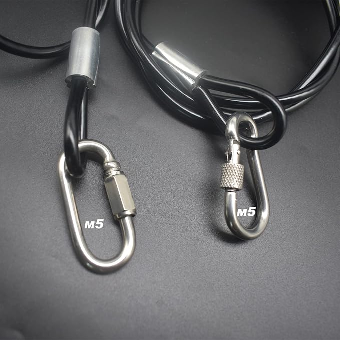 4 pcs 20 inch 5mm Thickness Vinyl Cover Coated Galvanized Steel Wire Cable - Image 5