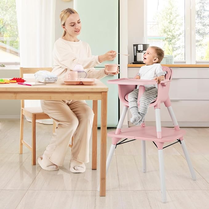 HONEY JOY 5-in-1 High Chair, Convertible Highchair - Image 2