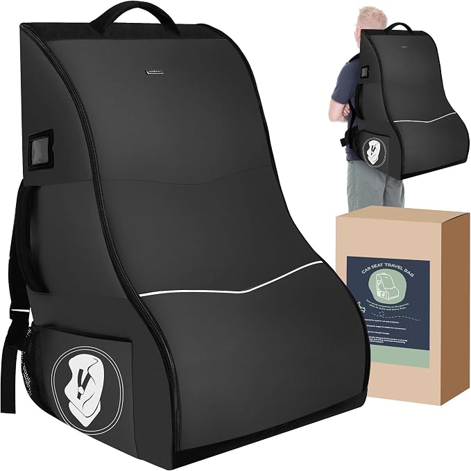Padded Car Seat Travel Bag for Airplane – Waterproof Heavy Duty Carseat by Derbiedersinn