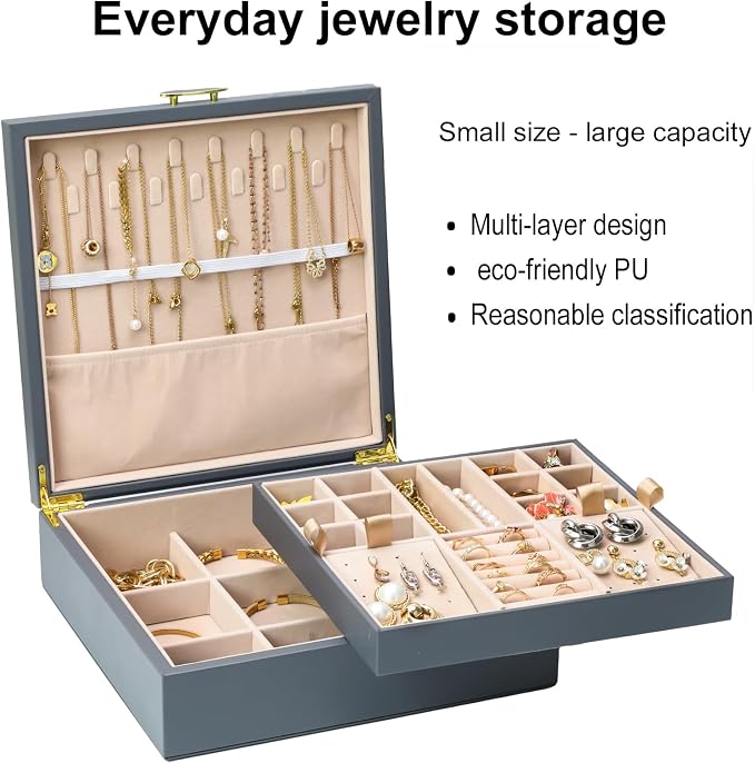 2-layer jewelry box，Jewelry Organizer - Image 4