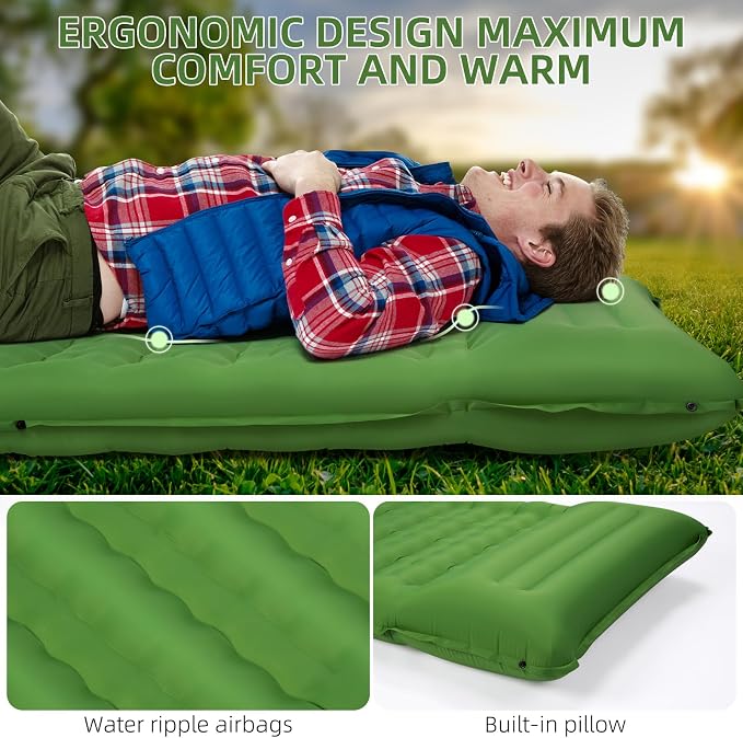 Camping Sleeping Pad, Extra Thick 5 Inch Camping Mat - Image 2