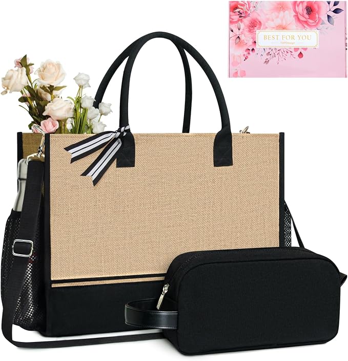 TOPDesign Personalized Initial Canvas Tote Bag, by TOPDesign