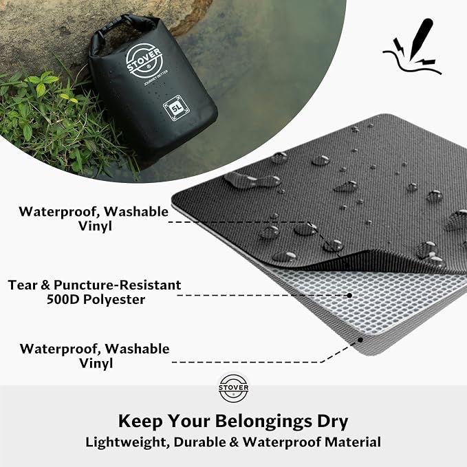 STOVER 5/10/25/30/40/55L Waterproof Backpack- Floating Dry Bag - Image 2