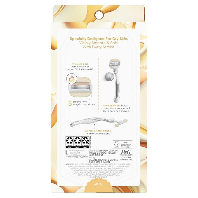 Venus Moistureglide Women's Razor, Reusable Handle, 2 Razor Blade Refills and - Image 9