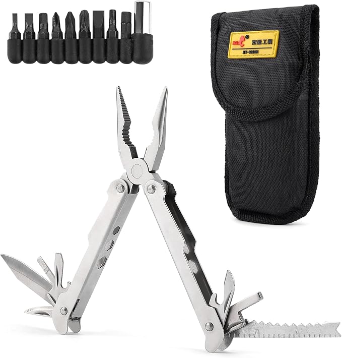 21-in-1 Multitools Needle Nose Pliers, Pocket Knife, Screwdriver, Bottle and by DOWELL