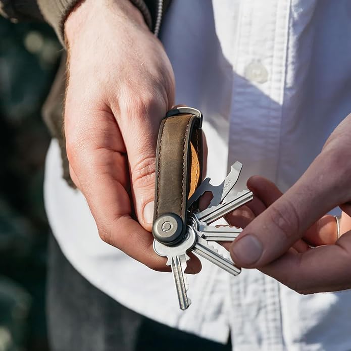 Orbitkey Crazy Horse Leather Key Organizer | Quiet Profile | Holds up to 7 Keys - Image 8