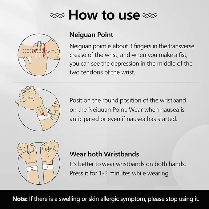 Cozyhealth Motion Sickness Wristband, Anti-Nausea Acupressure Wrist Band - Image 7