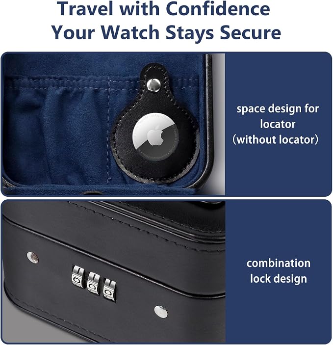 KAMIER Watch Travel Case with Combination Lock - Image 2
