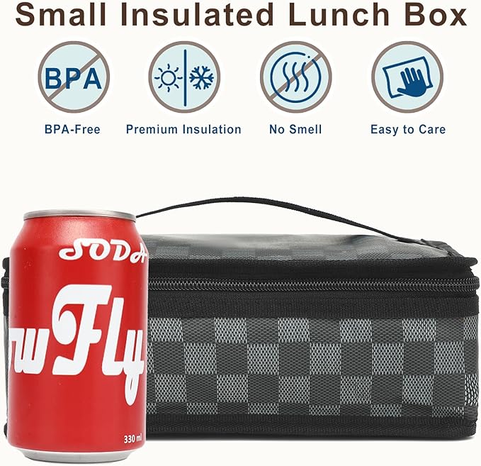 FlowFly Small Insulated Lunch box Portable Soft Bag Mini Cooler Thermal Meal - Image 2