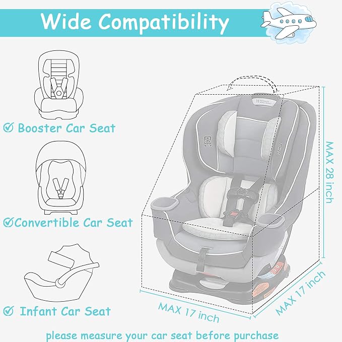YOREPEK Padded Car Seat Travel Bag - Image 2