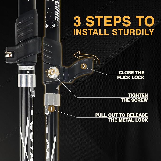 Covacure Hiking Poles Collapsible Trekking Poles - Image 4