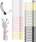 Nearockle 50Pcs Silicone Cable Ties Cord Organizer by ELECTRONICSORGANIZATION