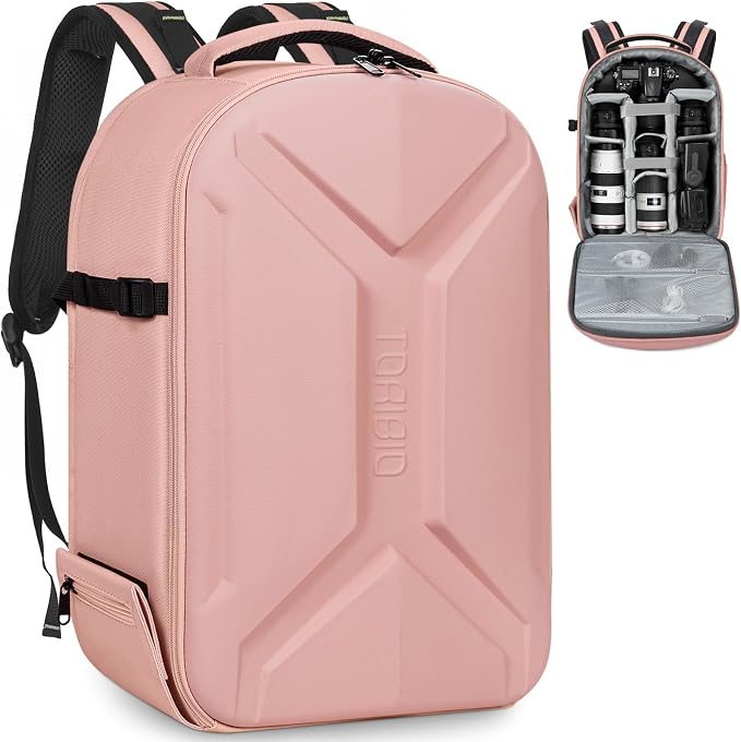 TORIBIO Camera Backpack, Hardshell DSLR Photography Camera Bag, Waterproof Hard by TORIBIO