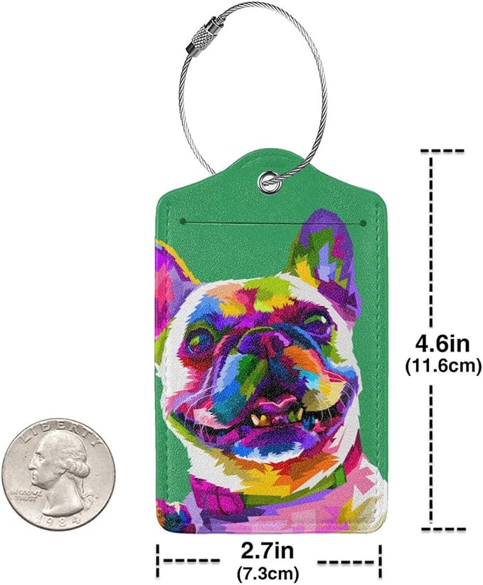 Cute French Bull Dog Luggage Tags - Image 4