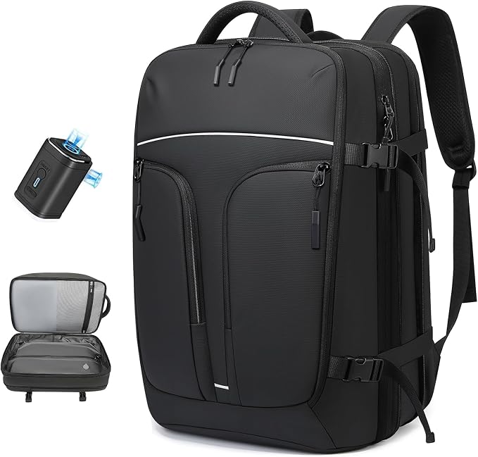 Vacuum Compression Backpack for Travel, 47L Expandable Backpack by TANGCOREL