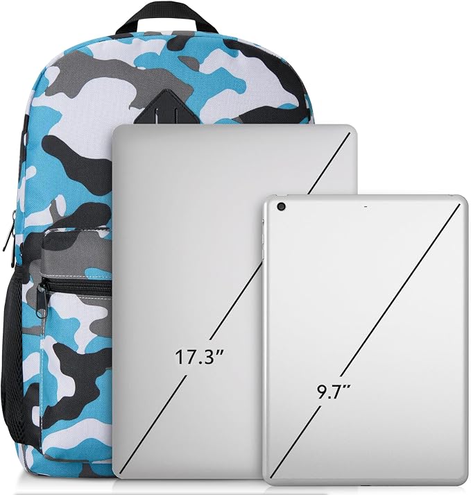 School Backpack, 17.3 Inch Bookbag Men and Teen Boy School bag - Image 7