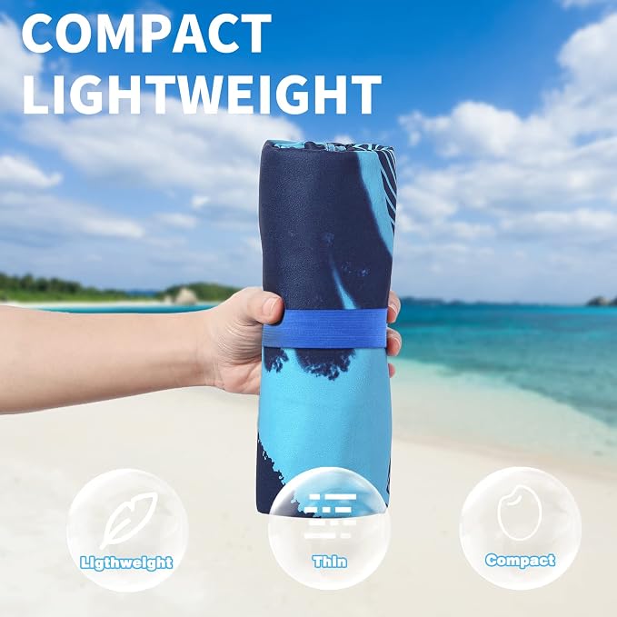 6 Pack Lightweight Thin Beach Towel Oversized 71"x32" Big Extra Large - Image 2