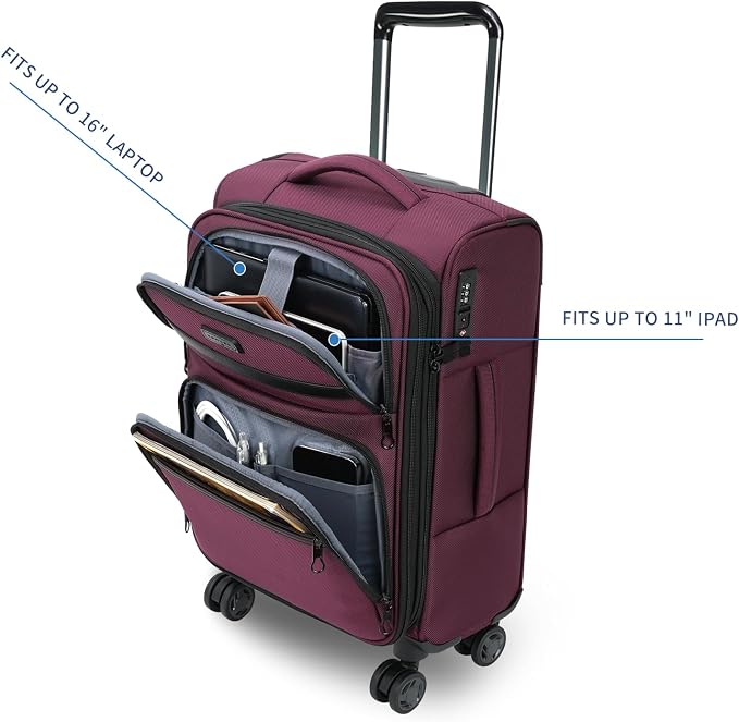 KROSER Softside Expandable Carry On Luggage - Image 6