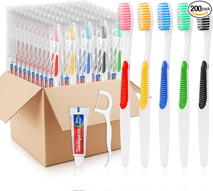 Disposable Toothbrushes with Toothpaste and Floss by HAIFOTRVA