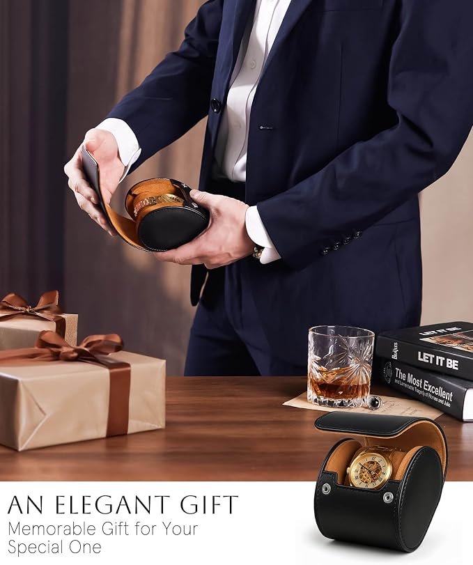 Homde Travel Watch Box Leather: Traveling Case - Image 6