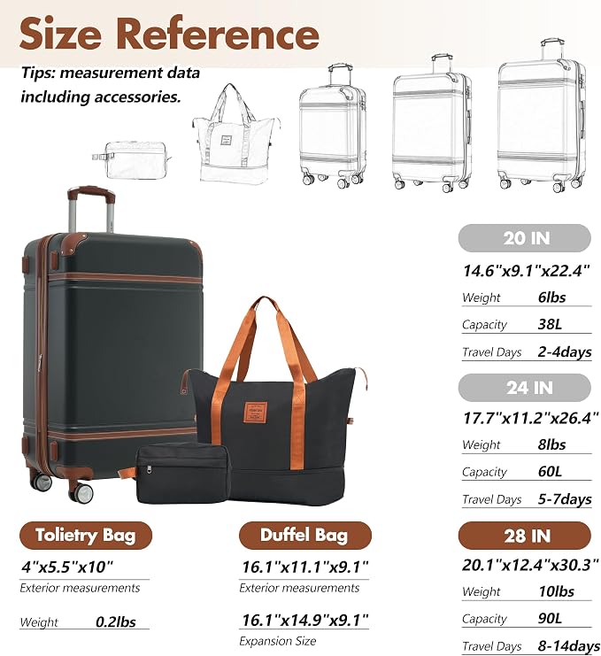 Merax Suitcase Set 28 inches Expandable Luggage - Image 2