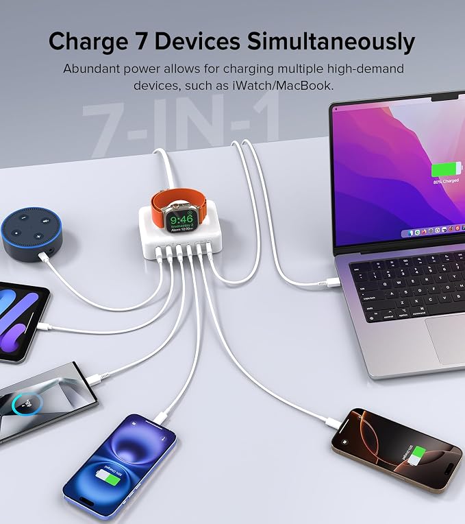 170W USB C Charging Station Block, Travel Charger - Image 6