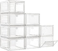 7 code Large Clear Shoe Boxes Organizer【Thicker Material】 Stronger Shoe Box by 7+code