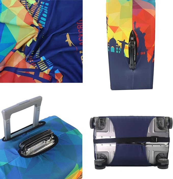MosaiRudo Thicker Luggage Cover Elastic Suitcase Cover Protector Fits 18-32 - Image 5
