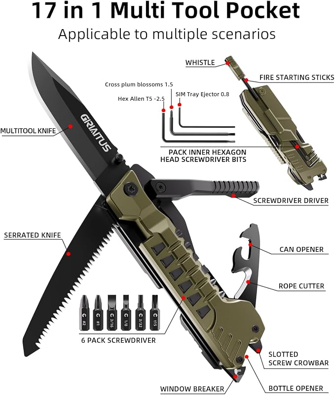 Multitool Knife, 17 in 1 Pocket Knife - Image 2