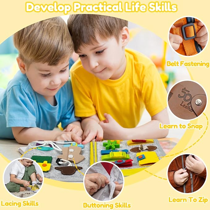 Qizfun Busy Board Book Montessori Toys - Image 5
