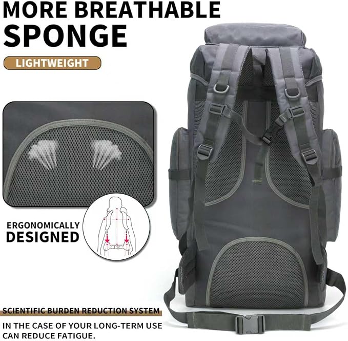 Hiking Backpack for Men 70L/100L Camping Backpack Military Rucksack Molle 3 - Image 4